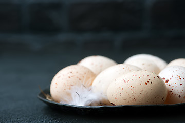 Image showing raw chicken eggs