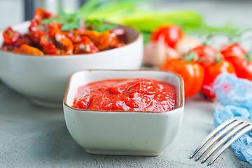 Image showing tomato and sauce