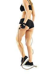 Image showing Jumping rope, sport is healthy Jump rope, exercise to slim