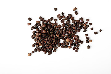 Image showing coffee grains,abstract, dark