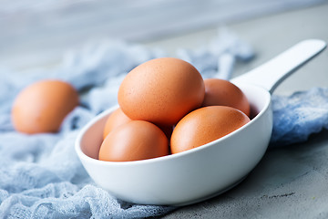 Image showing raw eggs