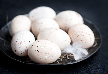 Image showing raw chicken eggs