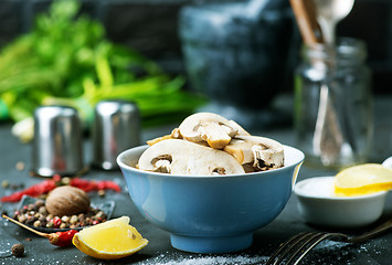 Image showing raw mushroom