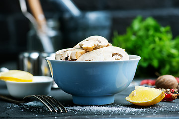 Image showing raw mushroom