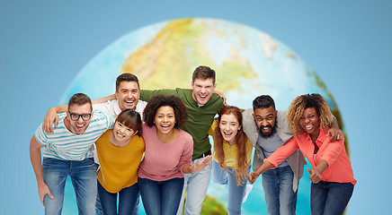 Image showing international group of happy smiling people