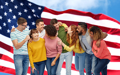 Image showing international group of happy laughing people