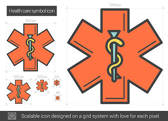 Image showing Health care symbol line icon.
