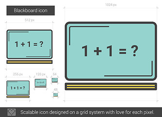 Image showing Blackboard line icon.