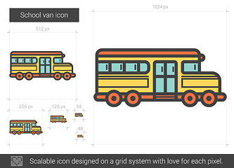 Image showing School van line icon.