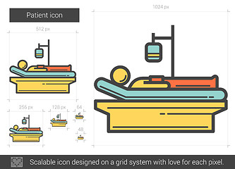 Image showing Patient line icon.