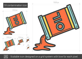 Image showing Oil contamination line icon.