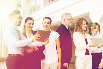 Image showing business people with tablet pc computers at office