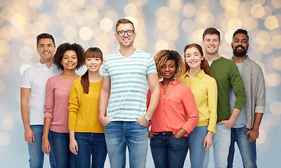 Image showing international group of happy smiling people