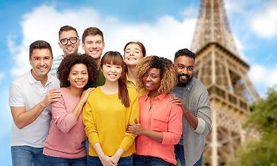 Image showing international group of happy smiling people