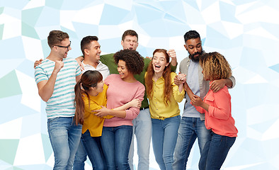 Image showing international group of happy smiling people