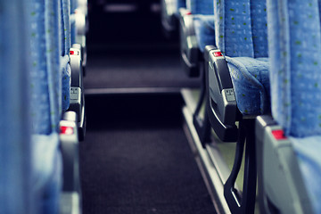 Image showing travel bus interior and seats