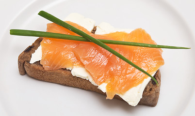 Image showing sandwich with red fish