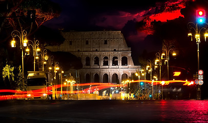 Image showing Colosseum at night