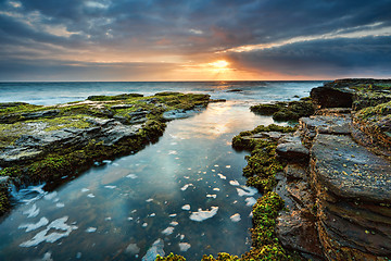 Image showing Summer morning at North Narrabeen reef