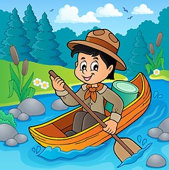 Image showing Water scout boy theme image 2