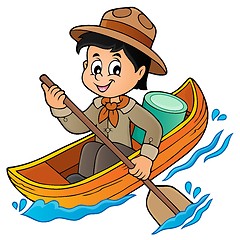 Image showing Water scout boy theme image 1