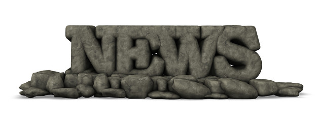 Image showing the word news in stone - 3d illustration