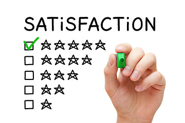 Image showing Satisfaction Five Stars Checklist Concept