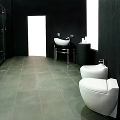 Image showing Black lavatory