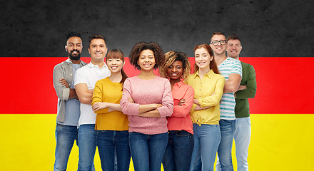 Image showing international group of happy smiling people