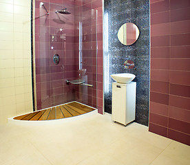 Image showing Purple bathroom