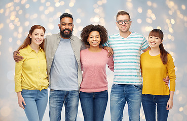 Image showing international group of happy smiling people