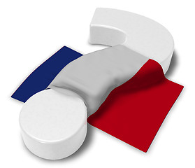 Image showing question mark and flag of france - 3d illustration