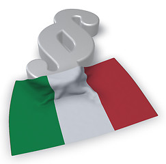 Image showing paragraph symbol in italian colors - 3d rendering