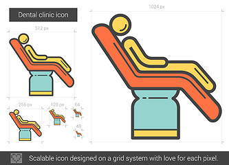 Image showing Dental clinic line icon.