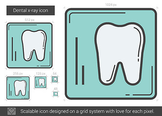 Image showing Dental x-ray line icon.