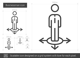 Image showing Businessman line icon.