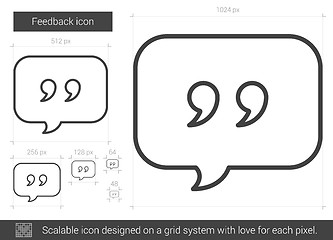 Image showing Feedback line icon.