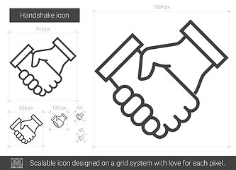 Image showing Handshake line icon.