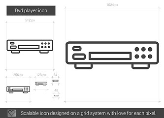 Image showing Dvd player line icon.