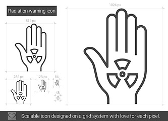 Image showing Radiation warning line icon.