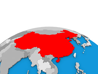 Image showing China on globe in red