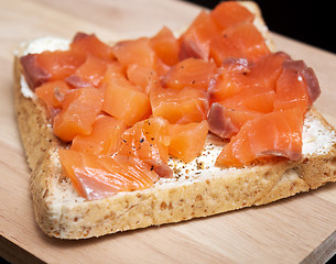 Image showing sandwiche with red fish