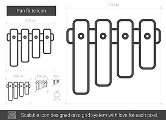 Image showing Pan flute line icon.