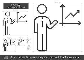 Image showing Business development line icon.