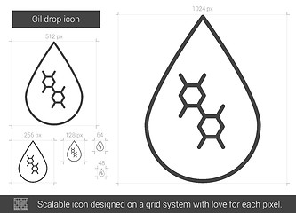 Image showing Oil drop line icon.