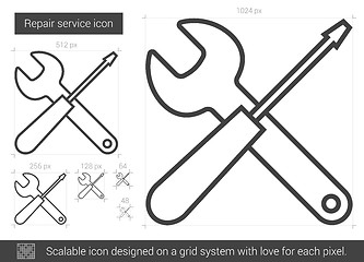 Image showing Repair service line icon.