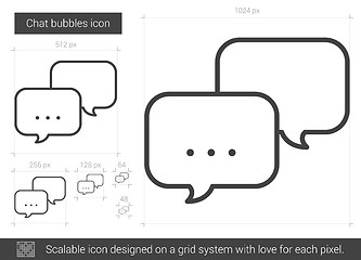 Image showing Chat bubbles line icon.