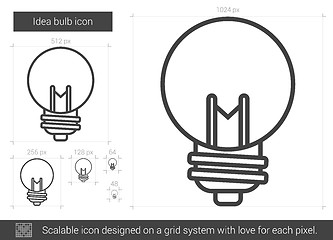 Image showing Idea bulb line icon.