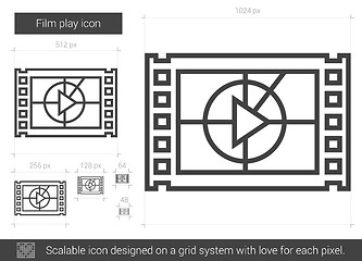 Image showing Film play line icon.