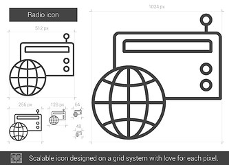 Image showing Radio line icon.